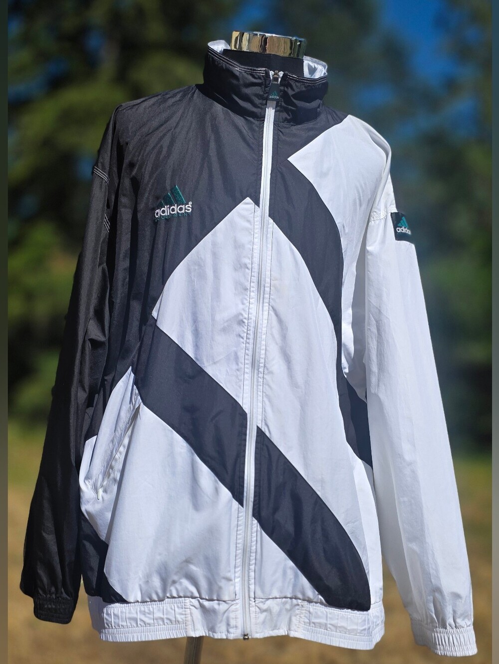 Vintage 1990s Adidas Equipment Big LOGO Aop Windbreaker 90s Jacket Mens Size XL